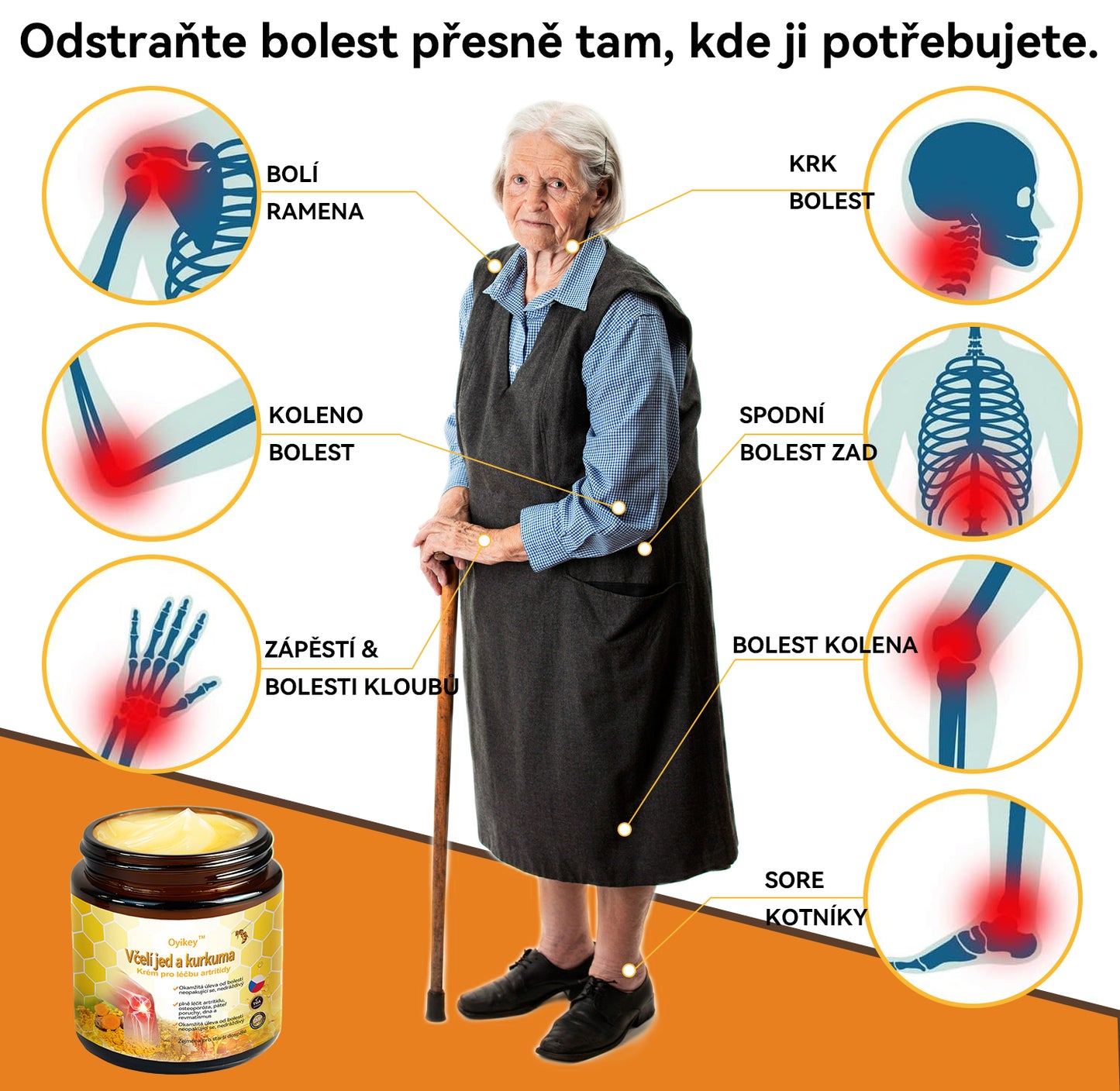 🌏𝐎𝐲𝐢𝐤𝐞𝐲™ krém na artritídu s včelím jedom a kurkumou🐝 (ideálny pre starších ľudí a odporúčaný Slovenskou ortopedickou spoločnosťou SOTS).