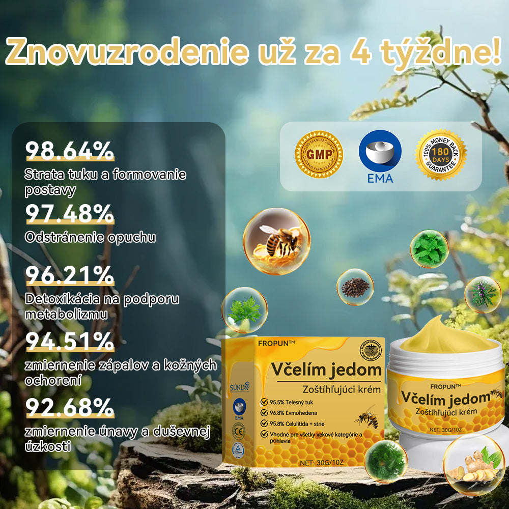 🧚🏻‍♂️𝑭𝑹𝑶𝑷𝑼𝑵™Včelí jed Zoštíhľujúci krém⭐(Pre všetky lymfatické problémy a obezitu)